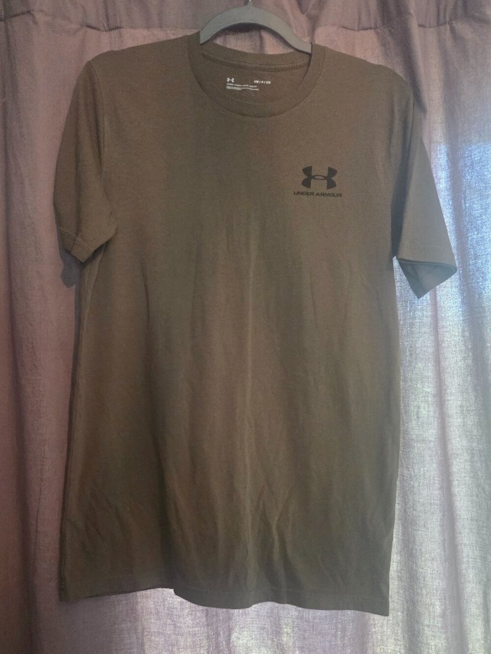 Under Armour Olive/Army Green Short Sleeve Crew Neck Tee, Small